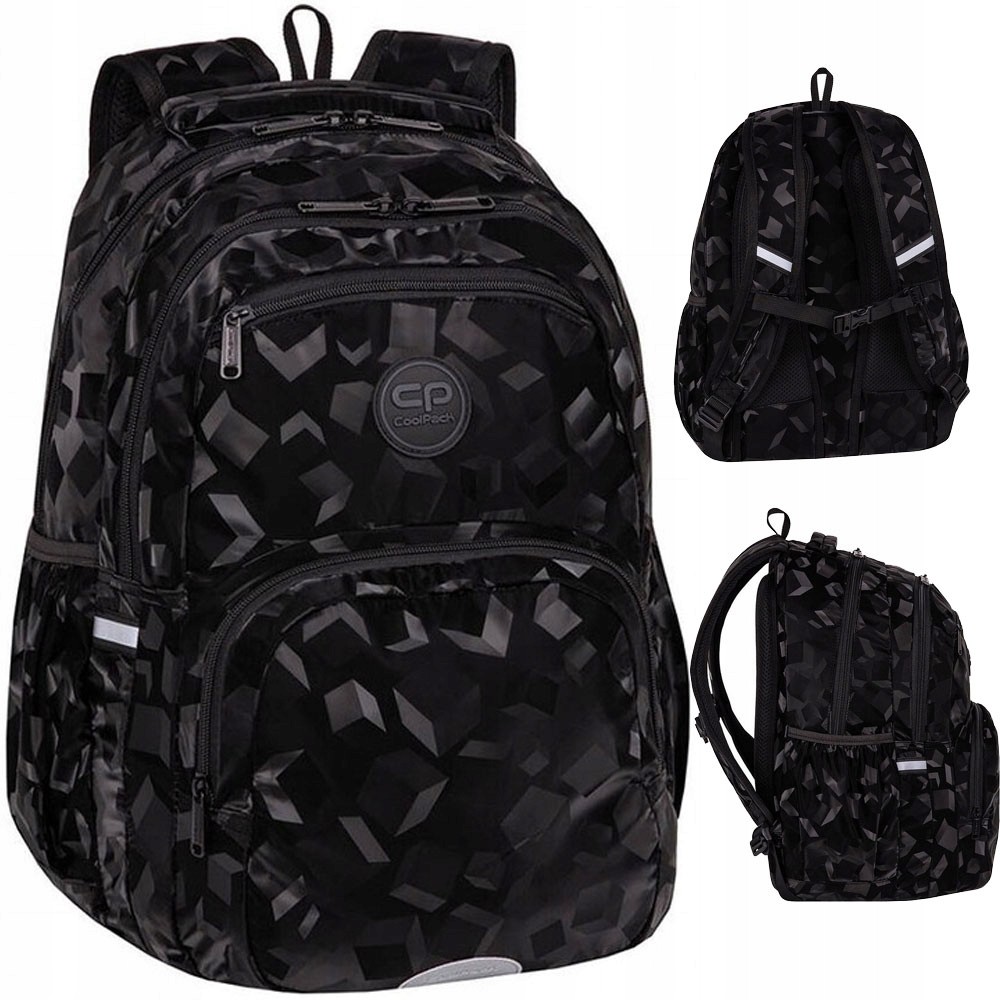 Módny školský batoh Pick Trace Square Coolpack s farebnými motívmi